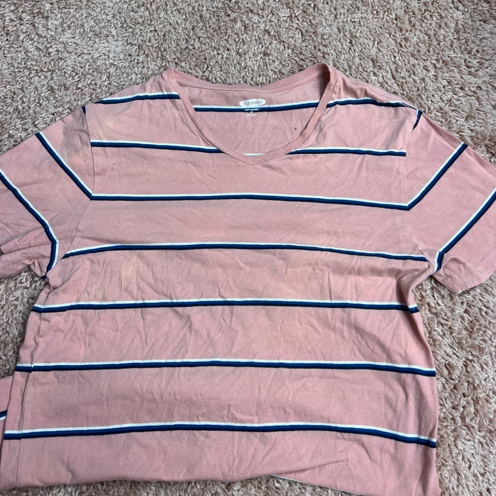 Pink striped old navy shirt